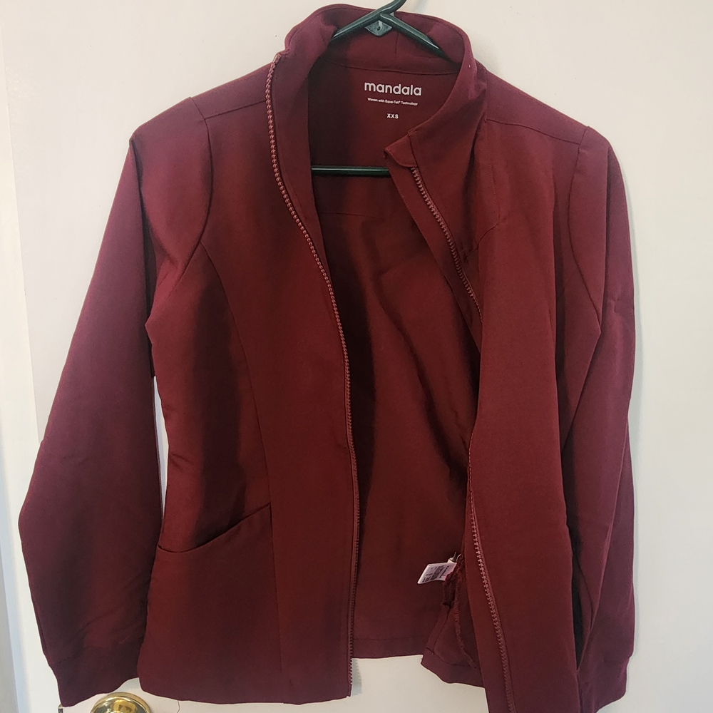 Mandala Women's Maroon Bomber Jacket